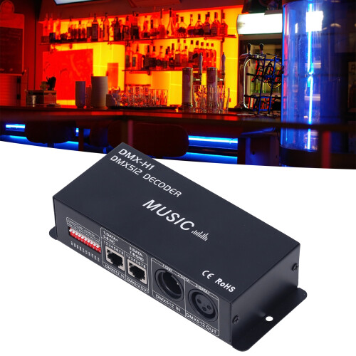 Durable 3 Channel DMX Decoder for RGB LED Lights in Sober Bars