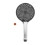 High Pressure Handheld Shower Head ABS Silver G1/2 Thread, Lightweight 2