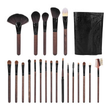 Luxury Walnut Handles Makeup Brushes 21pcs, No-Shedding Bristles High-quality Wooden Handle, Easy Coloring Heavy-duty Durability, For Professional