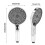 High Pressure Handheld Shower Head ABS Silver G1/2 Thread, Lightweight 8