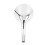 High Pressure Handheld Shower Head ABS Silver G1/2 Thread, Lightweight 5