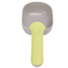 Haustierfutternapf mit Clip, langer Griff, für Katzen & Hunde, Grau/Grün, 250 ml