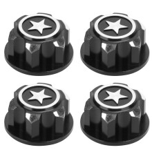 RC Wheel Nut Set, Aluminium Alloy Replacement Part for 1/10 Scale RC Cars Dustproof High Strength Fastening Cap with Anti Skid Design Compatible with