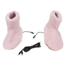Elektrische Fußwärmer-Stiefel, abnehmbare und waschbare beheizbare Hausschuhe mit sicherer Technologie, USB-wiederaufladbare warme Hausschuhe für