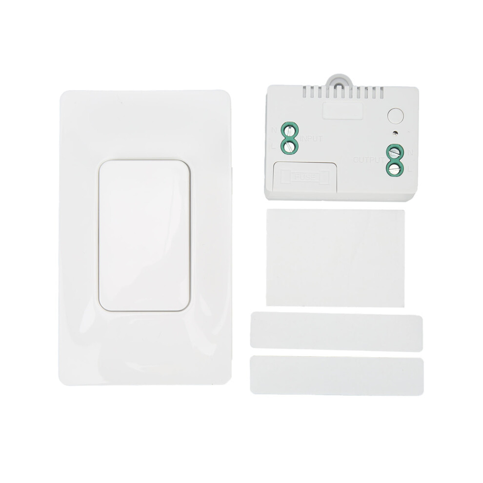 Self Powered Switch, Strong Signal Wireless Remote Light Switch, No Wiring Kinetic Energy Generating Wall Control Panel For Smart Home Lighting, 9358999753607