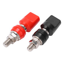 Borne d'alimentation 100 A pour systèmes haute performance, vis M8 avec noyau en cuivre pur et connecteur compatible avec fiche 4 mm, couleur