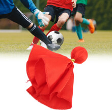Tragbare rote Fußball-Stoppelfeld-Flagge, Schiedsrichter-Requisiten für Sport & Partys