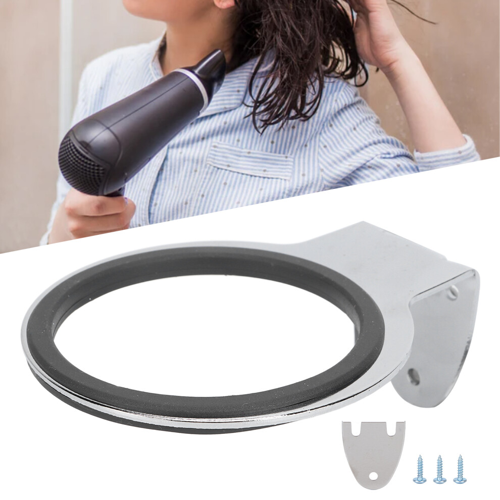 Stainless Steel Wall Mount Hair Dryer Rack Organizer for Bathroom