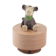 Runde Spieluhr aus Holz, DIY-Tier-Spieluhr für