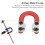 Red Aluminum Alloy D Loop for Compound Bows, 7g Archery Accessory 7