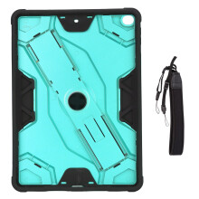 Stoßfeste Hybrid-Schutzhülle aus robustem Hartgummi mit Ständer für iPad der 6. und 5. Generation. Hochwertiges Material und praktisches Design