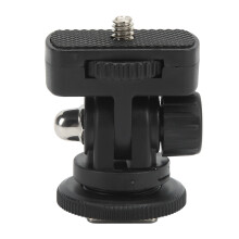 180 graden verstelbare camera-accessoirehouder, cold shoe-adapter met verstelbare monitorhouder en lichtgewicht ontwerp, rubberen pad.