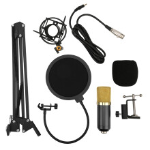 Kit de micrófono de condensador premium, patrón de captación unidireccional, calidad de audio de nivel profesional, micro micrófono de