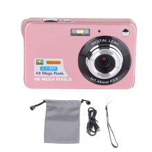 Compacte digitale camera voor kinderen, autofocus, geheugenuitbreiding, 7-inch scherm, 4K-resolutie, 48MP-sensor, 8x zoom, ingebouwde flitser,