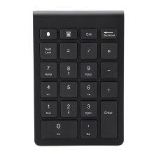 Teclado numérico Bluetooth recarregável e prático, com 22 teclas, compatibilidade universal e economia de energia para entrada de dados.