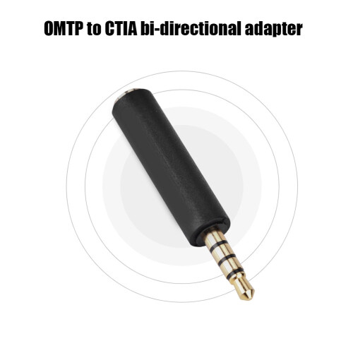 Προσαρμογέας μετατροπής OMTP σε CTIA για ακουστικά, προσαρμογέας ήχου αμφίδρομης 2