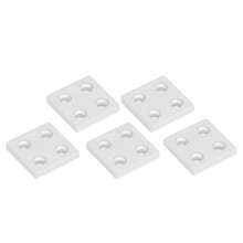 5 Stück Aluminium Profil Endkappe 4040 Doppelnut Silber Metallabdeckung