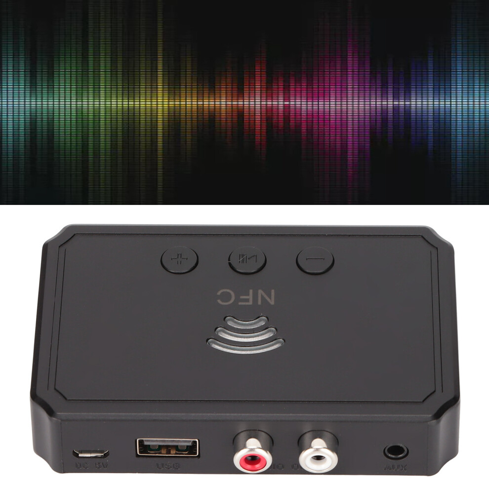 T36 Nfc Bluetooth 5.0 Receiver 3.5Mm Audio Adapter - Black 7891376098141