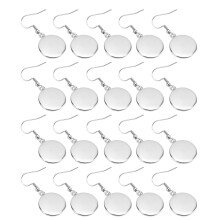 Crochets d'oreilles en acier inoxydable hypoallergéniques, type hameçon, pour la création de bijoux DIY. Lisse et brillant, solide et durable,