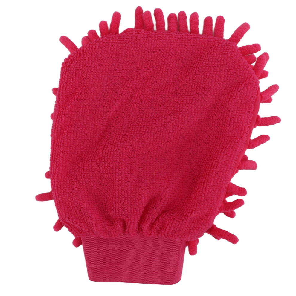 Scratch-Free Car Wash Mitt Double Sided Chenille Soft Vehicle Glove Pink 3471376099511