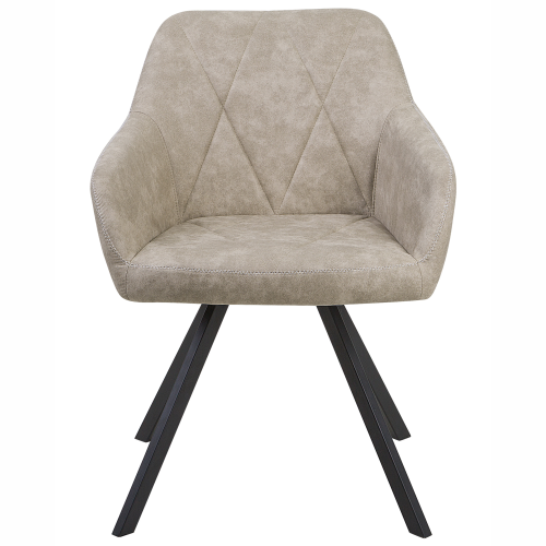 Beliani Set of 2 Dining Chairs MONEE Fabric Beige 2