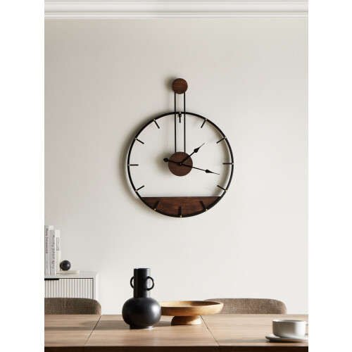 Beliani Wall Clock TAUGON Metal Black 1