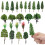 200Pcs Green Plastic Mini Trees for Diorama Model Scenery 2