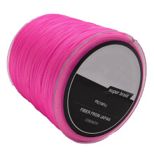 300m Pink 4-Strand Braided PE Fishing Line for Reservoir & Sea