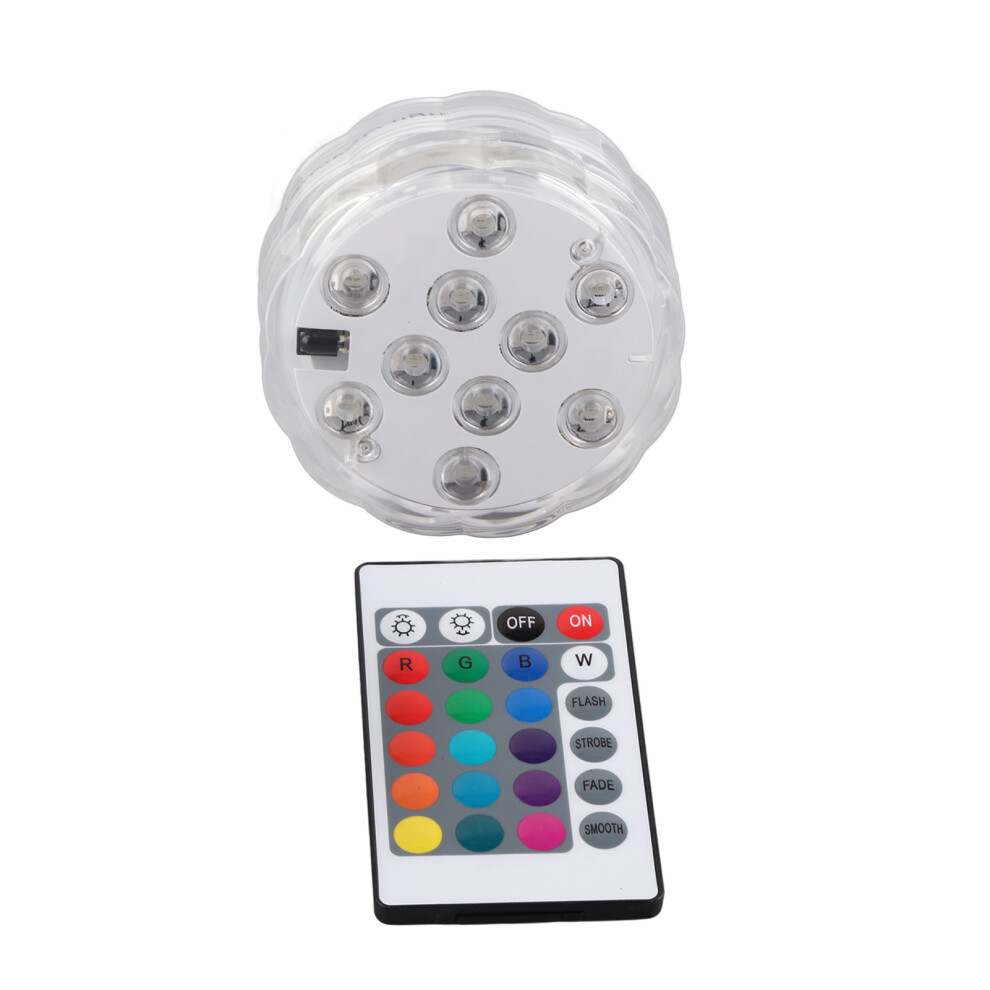 Submersible Led Ip68 Waterproof 16 Effects 10 Leds With Remote Light 8721376102724