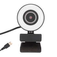 Hochauflösende Streaming-Webcam mit schnellem Autofokus, integrierter Sichtschutzabdeckung, zwei Mikrofonen mit Geräuschunterdrückung,