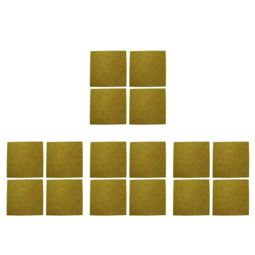 16 Pcs Artificial Turf For Sand Table Models Diy Grass Lawn Mat 2