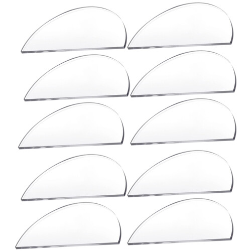40 Pcs Clear Acrylic Blank Semicircle Table Cards 2