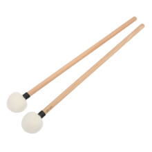 Black 2Pcs Drum Mallet Set: Soft Felt Head & Durable Maple Handle