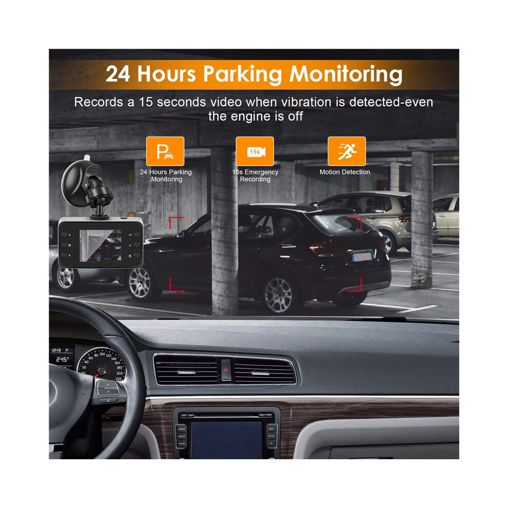 2.2 Inch Car Dvr Dash Camera Full 1080P Loop Recording Motion Detection Drive Recorder Wide Angle Night Vision Dashcam 4713277683901