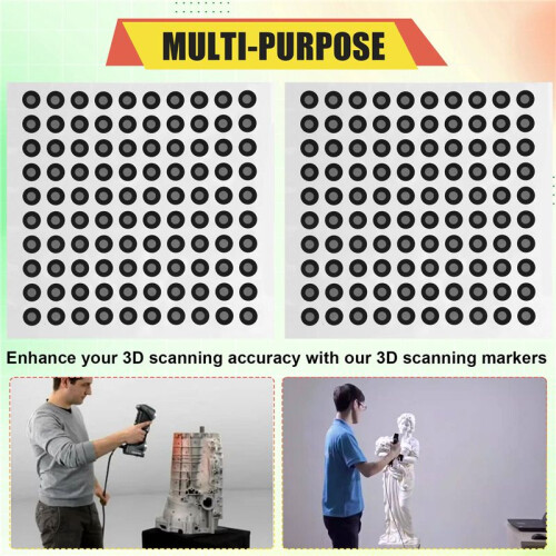 1000 Points 3D Scanning Mark Points Hand-Held 3D Scanner Reflects the Target Point Inside 3 Outside 6mm for Metal Parts 2