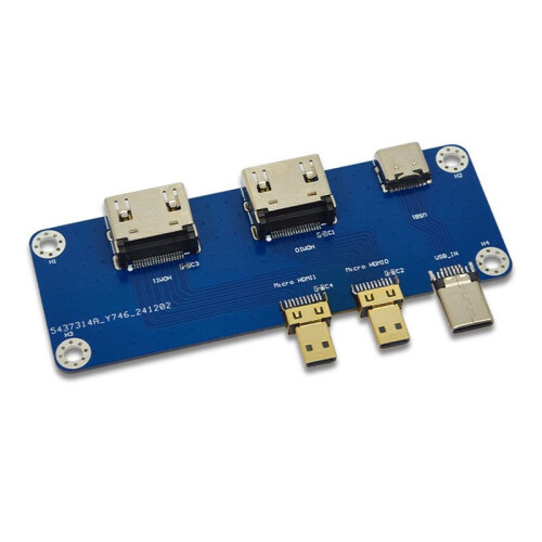 For Raspberry Pi Micro--Compatible to -Compatible Module Dual 4K Output Compatible with for Raspberry Pi 5/4B 1