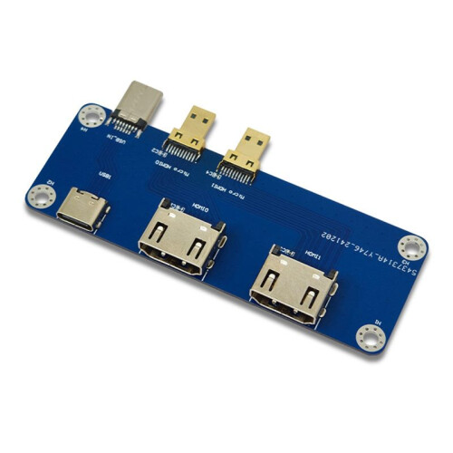 For Raspberry Pi Micro--Compatible to -Compatible Module Dual 4K Output Compatible with for Raspberry Pi 5/4B 2
