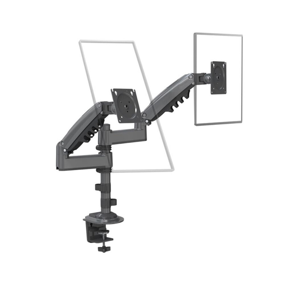 H180 Desktop Spring Monitor Arm 17-30Inch Dual Monitor Holder Mount Arm Full Motion Display Stand Loading 2-9 Kgs 4712170710059