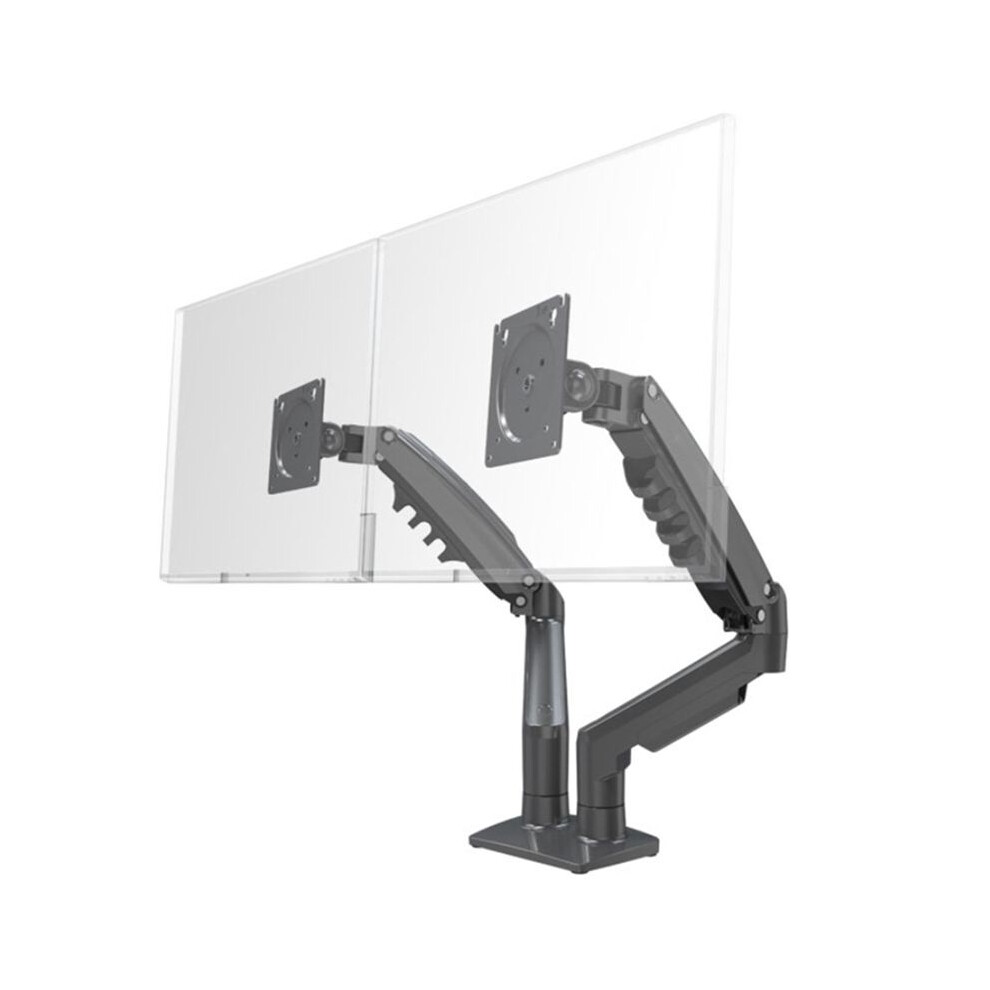 F160 Desktop Spring Monitor Arm 17-27Inch Dual Monitor Holder Mount Arm Full Motion Display Stand Loading 2-9 Kgs B 4712170747970