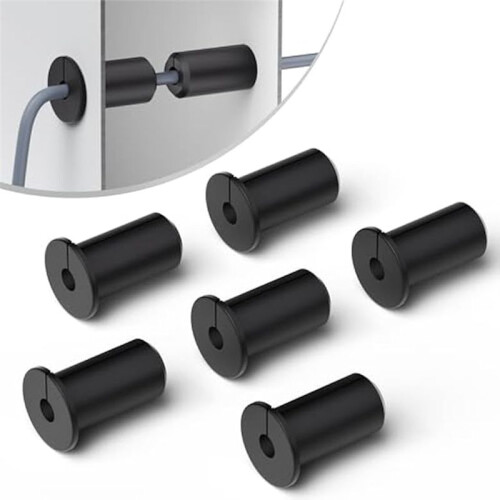 6 Peças Wall Grommets 3/4 Polegadas Ilhós para Bucha de Parede para Cabo Ethernet 19mm de Diâmetro Furo Cabo Kit de Roteamento 1
