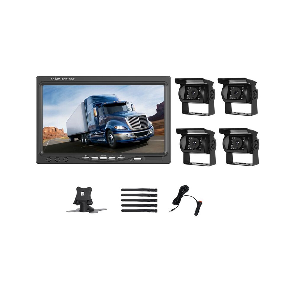 7Inch Monitor 1080P Hd Dvr Recording Backup Camera For Truck Bus Rv Trailer Excavator Rearview Image 12V-36V Display 6032125496639