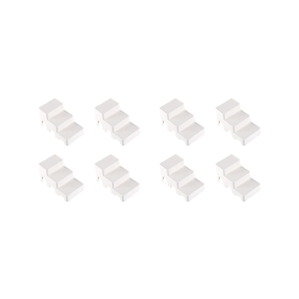 Rack Multi-Layer Desktop Computer Desk Storage Rack Drawer Three-Layer Ladder Storage Rack Small Partition Rack White 4711095952872