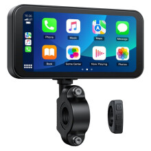 Motorcycle Carplay Screen, Wireless CarPlay & Android Auto with Design Mount 6.25 Inch Touchscreen Navigation