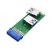 20-Polige Buchse für Sk210A Satellitenempfänger-Erweiterung, 1-zu-2-Port, Externe Karte, Integrierter Usb 3.0-Adapter