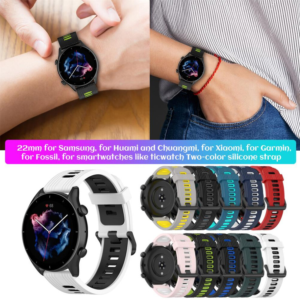 22Mm Silicone Adjustable Watch Strap For 45Mm/42Mm Smartwatches- Blue 6931376108929