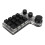 Teclado mecânico para jogos com switches vermelhos, teclado macro programável, design ergonômico com conectividade Bluetooth com fio e USB, e 3 2