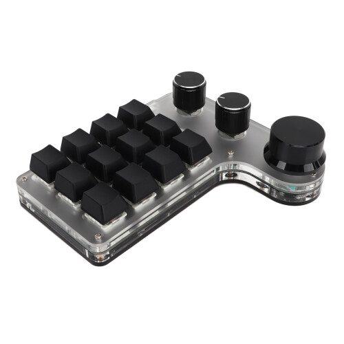 Teclado mecânico para jogos com switches vermelhos, teclado macro programável, design ergonômico com conectividade Bluetooth com fio e USB, e 3 1