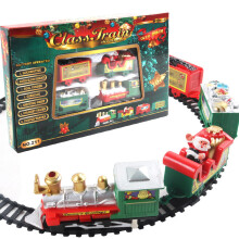 Train Toy for Toddler with Battery Operated Engine, Christmas Train Set Featuring Lights and Sound, Electric Railway with Modular Track, Durable and