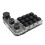 Teclado mecânico para jogos com switches vermelhos, teclado macro programável, design ergonômico com conectividade Bluetooth com fio e USB, e 3 3