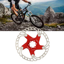 Disque de frein de vélo de course en alliage d'aluminium rouge de 203 mm avec 6 boulons